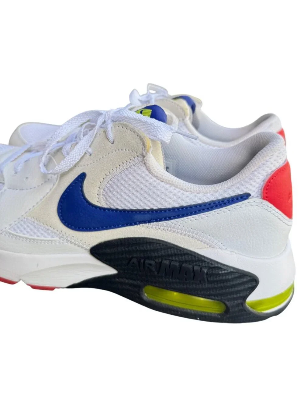 Nike Air Max Excee White Blue Red Mens Sneakers Size 10 CD4165-101 Running